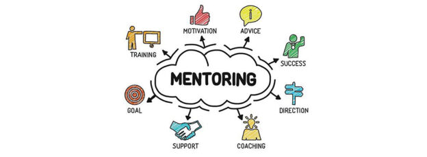 A graphic design of peer mentoring.